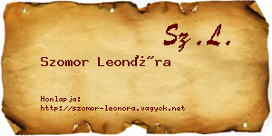 Szomor Leonóra névjegykártya